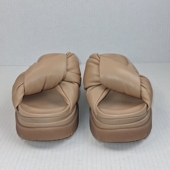 Ash Shilo Nude Knotted Lug Sole Open Toe Mule Sandals - Picture 3 of 7